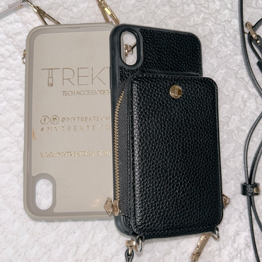 TREK tech Accessories Black Crossbody Phone Case & Wallet for IPhone 10 MAX